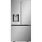 LG - 25 CF Standard Depth Max French Door with Dual Handle, 33 Wide, Dual Ice - LF25H6330S