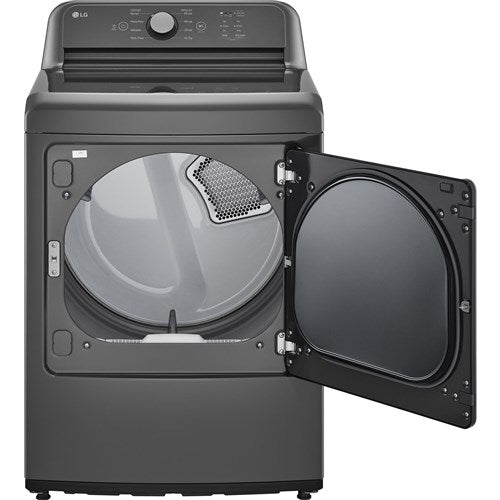 LG - 7.3 CF Electric Dryer, Sensor Dry, NeverRust Stainless Steel Drum - DLE6100M