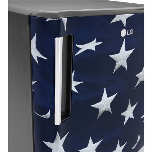 LG - 7 cuft Single Door Refrigerator with American Flag Door, 20" WidthManual-Defrost Upright - LRONC0705A