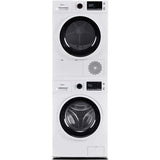 Midea - 24" Front Load Washer, 2.5 cuft, Stainless Tub, Stackable - White - MLH25N7BWW
