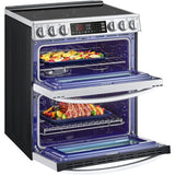 LG - 7.3 CF Smart Electric Double Oven Slide-In, ProBake, Convection, Air FryElectric Slide-in - LTEL7337F