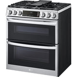 LG - 6.9 CF Smart Gas Double Slide-In, ProBake, Convection, InstaView,Air FryGas Slide-In - LTGL6937F