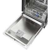 Midea - 24" Front Control Dishwasher, 52 dBA, Hybrid Tub - MDF24P1BWW
