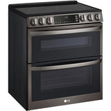 LG - 7.3 CF Smart Electric Double Oven Slide-In, ProBake, Convection, Air Fry - Electric Slide-in - LTEL7337D