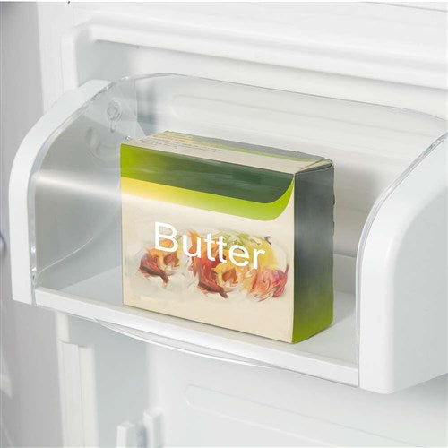 Midea - 18 CF Top Mount Refrigerator, Glass Shelves, Ice Maker Ready, ESTAR - MRT18S3AWW