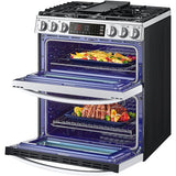 LG - 6.9 CF Smart Gas Double Slide-In, ProBake, Convection, InstaView,Air FryGas Slide-In - LTGL6937F