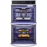 LG - 9.4 CF / 30" Smart Double Wall Oven with True Convection, InstaView - Electric Wall Ovens - WDEP9427F