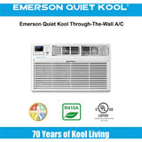 Emerson Quiet - 10000 BTU TTW Heat/Cool Air Conditioner with Wifi Controls, 230V | EATE10RSD2T