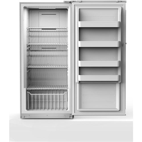 Midea - 13.8 CF Upright Freezer, Convertible - Stainless - WHS-507FWESS1