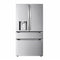 LG - 25 CF Counter Depth Max French Door with Dual Handle, Convertible Drawer - LF25G8330S