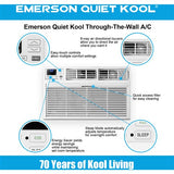 Emerson Quiet - 10000 BTU TTW Air Conditioner, 115V | EATC10RE1T