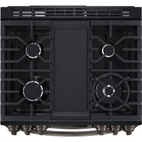 LG - 6.9 CF Smart Gas Double Slide-In, ProBake, Convection, InstaView,Air Fry - Gas Slide-In - LTGL6937D