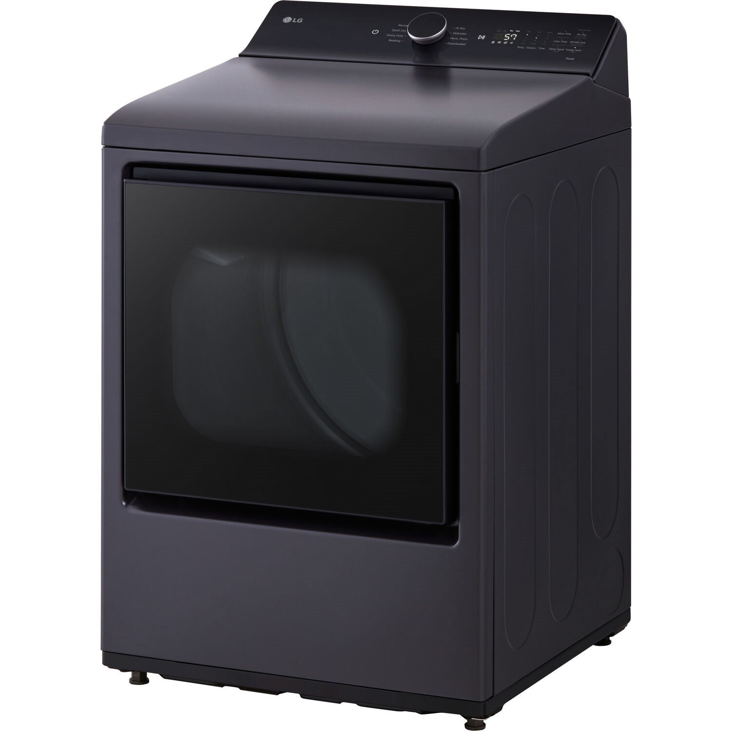 LG - 7.3 cu. ft. 7.3 CF Electric Dryer, Wi-Fi, Easy Load, AI Sensor Dry - Black Matte - DLE8400BE
