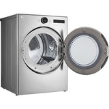 LG - 7.4 CF Ultra Large Capacity Gas Dryer w/ Sensor Dry, TurboSteam, Wi-Fi - DLGX5501V