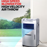 Honeywell 760 CFM Indoor Evaporative Air Cooler (Swamp Cooler) with Remote Control in Silver (Outdoor Safe and Outdoor Only)