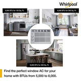Whirlpool 5,000 BTU 115V Window-Mounted Air Conditioner with Mechanical Controls | WHAW050BW
