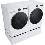 LG - 4.5 CF Front Load Washer (WM5500HWA) & 7.4 CF Gas Dryer (DLGX5501W) - WM5500HWA-G-KIT
