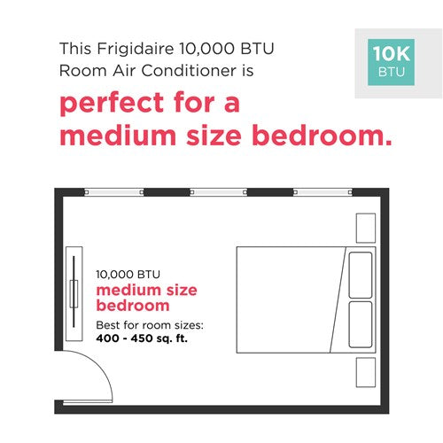 Frigidaire - 10,000 BTU Window A/C, Electronic, WifiWindow A/C - FHWW104WD1