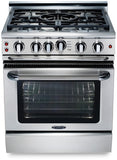 Capital Cooking - 30" Capital Precision Range - Self Clean - 19K BTU - 4 Sealed Burners w/ 9" Griddle - GSCR304G