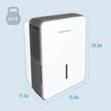 KEYSTONE - 50 Pint Dehumidifier with Built-in Pump, Energy Star, R32 - White - KSTAD506PF