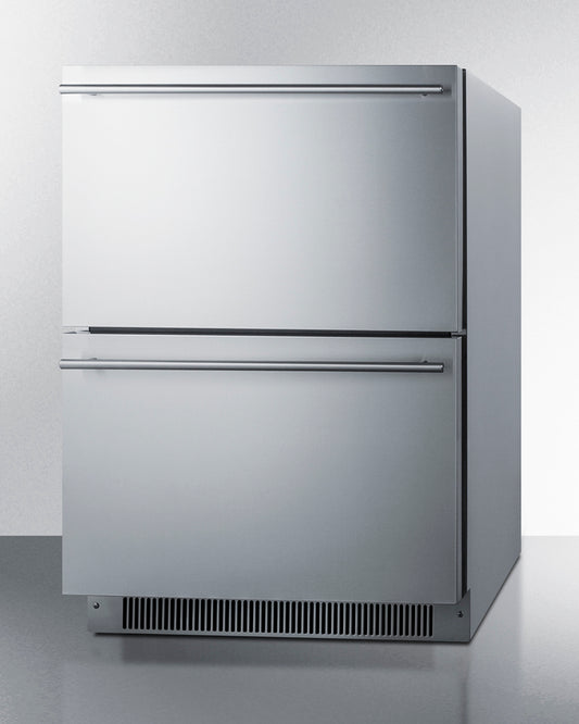 Summit - 24" wide indoor/outdoor ADA compliant 2-drawer all-freezer - ADFD2D24