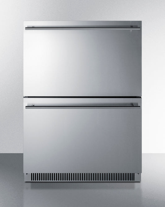Summit - 24" wide indoor/outdoor ADA compliant 2-drawer all-freezer - ADFD2D24