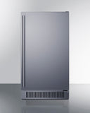 Summit - 18" wide clear icemaker in ADA height for outdoor use - BIM182OSADA