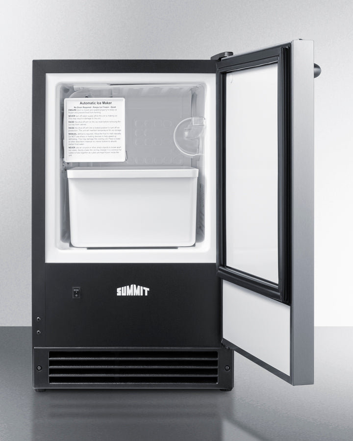 Summit - 15 lb. Drain-Free Built-In Icemaker - BIM26