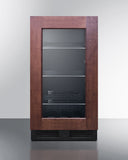 Summit - 18" wide built-in beverage center with panel-ready glass door - CL181WBVPNR