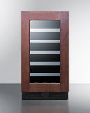 Summit - 18" wide built-in wine cellar with panel-ready glass door - CL18WCPNR