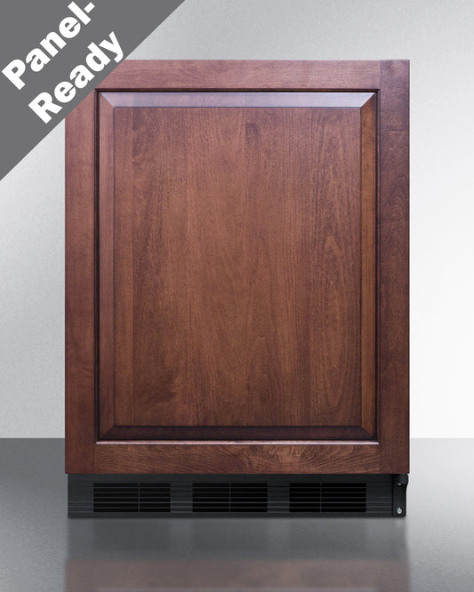 Summit - ADA compliant, undercounter refrigerator-freezer for residential use, cycle defrost with deluxe interior, panel-ready door, and black cabinet - CT663BKIFADA
