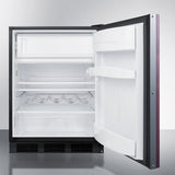 Summit - ADA compliant, undercounter refrigerator-freezer for residential use, cycle defrost with deluxe interior, panel-ready door, and black cabinet - CT663BKIFADA