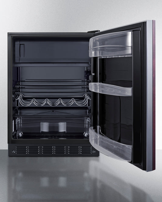 Summit - 24" wide ADA height European refrigerator-freezer - CT66BK2SSIFADA
