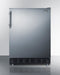 Summit - 24" wide undercounter European refrigerator-freezer - CT66BK2SSRS