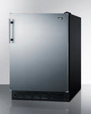 Summit - 24" wide ADA height European refrigerator-freezer - CT66BK2SSADA