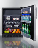 Summit - 24" wide ADA height European refrigerator-freezer - CT66BK2SSADA
