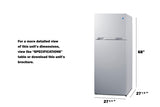 Summit - 28" top mount refrigerator-freezer - CTR151W