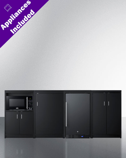 Summit - 85" Wide Casework Suite with Refrigerator and Microwave, ADA Height - CWSUITE85R