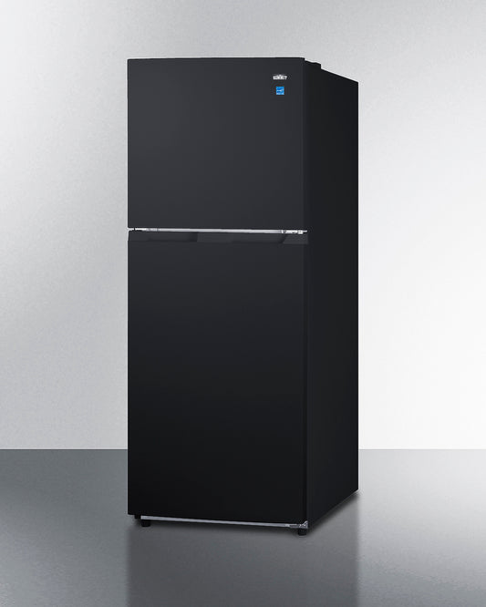 Summit - 24" Wide Top Mount Refrigerator-Freezer with Icemaker -  Black - FF1087BIM