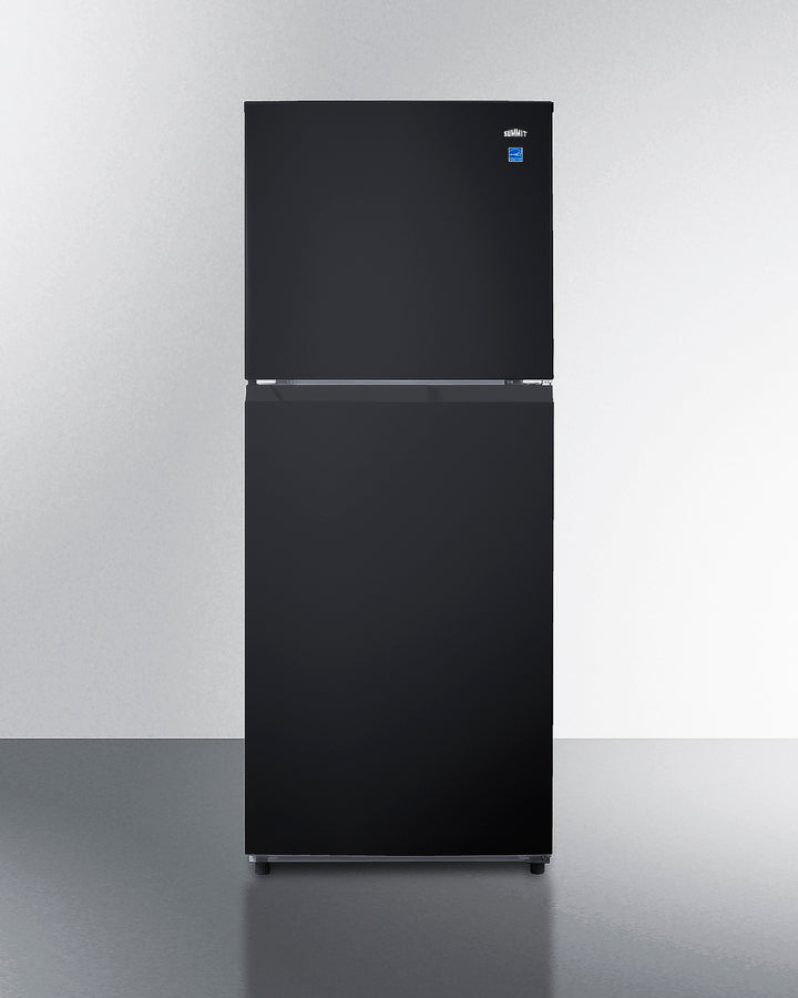 Summit - 24" Wide Top Mount Refrigerator-Freezer with Icemaker -  Black - FF1087BIM