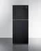 Summit - 24" Wide Top Mount Refrigerator-Freezer with Icemaker -  Black - FF1087BIM