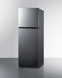 Summit - 24" wide top freezer refrigerator in stainless steel look - FF1142PL