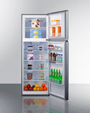 Summit - 24" wide top freezer refrigerator in stainless steel look - FF1142PL