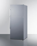 Summit - ENERGY STAR certified counter depth refrigerator-freezer with stainless steel doors, platinum cabinet, and icemaker - FF1514SSIM