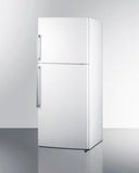 Summit - ENERGY STAR certified counter depth refrigerator-freezer with stainless steel doors, platinum cabinet, and icemaker - FF1515W