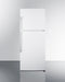 Summit - ENERGY STAR certified counter depth refrigerator-freezer with stainless steel doors, platinum cabinet, and icemaker - FF1515W