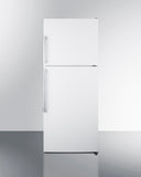 Summit - ENERGY STAR certified counter depth refrigerator-freezer with stainless steel doors, platinum cabinet, and icemaker - FF1515W