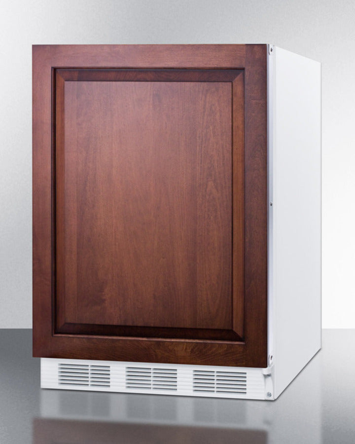 Summit - Uundercounter auto defrost all-refrigerator for residential use with a customizable door front to accept overlay panels and white cabinet finish - FF61WIF