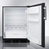 Summit - ADA compliant freestanding all-refrigerator for residential use, auto defrost with black exterior - FF63BKADA