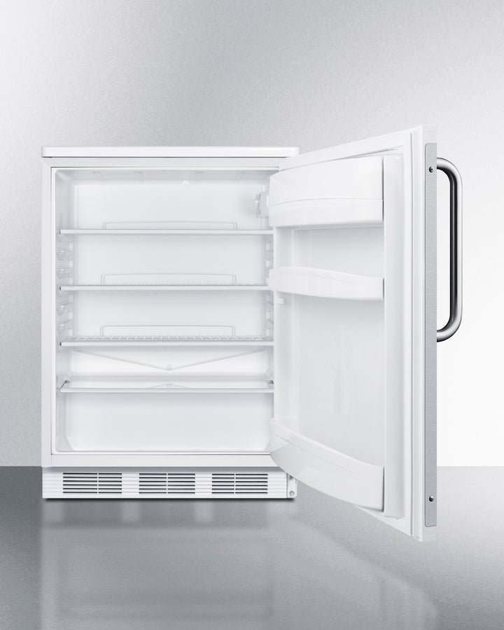 Summit - 24" Wide All-Refrigerator - Commercially approved, White